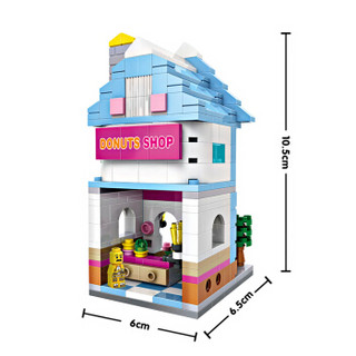 俐智（Loz）MINI街景 小颗粒积木 微颗粒积木街景拼装钻石积木男女孩玩具 1606甜品店/346PCS