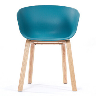 佳匠 北欧餐椅洽谈创意书桌椅现代简约休闲靠背椅电脑椅子 蓝色