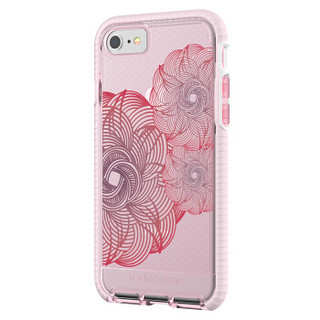 tech21苹果7/8手机壳 iPhone7/8防摔手机壳/保护套 3米防摔 花朵款 4.7英寸 粉色