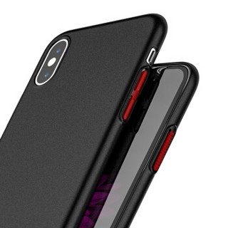 瓦力（VALEA）苹果x手机壳iPhoneX/10保护套 磨砂手机套全包防摔5.8英寸 黑