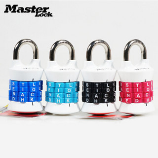 玛斯特（Master Lock）数字字母款密码锁4位密码可调安全防盗挂锁1535 字母款黑色