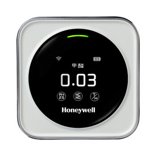 霍尼韦尔（Honeywell）PM2.5甲醛空气质量检测仪室内温度湿度检测器 WIFI联网APP操控车载家用空气侦探HAQSPF