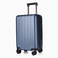 INTERIGHT 德国拜耳PC拉链旅行行李箱旅行箱 经典竖纹拉杆箱万向轮  24英寸  蓝色