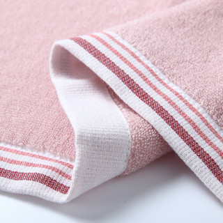 馨牌 枕巾 纯棉日式素雅枕巾 加厚透气四季枕头巾 A类安全标准 一对2条装 粉色 50*72cm