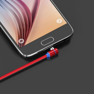 摩奇思（MOKIS）Micro usb安卓手机磁吸数据线充电线 1米 红色