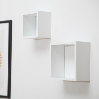 美达斯 创意相框挂墙组合实木 客厅照片墙相片墙欧式 简约墙面画框装饰品 2个装白色 11223