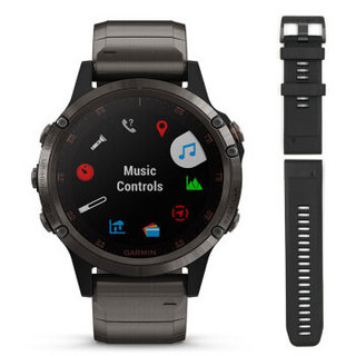 佳明GARMIN fenix 5x  Plus血氧浓度蓝宝石镜面光电心率三星定位NFC钛合金表身表链GPS户外旗舰级飞5心率表