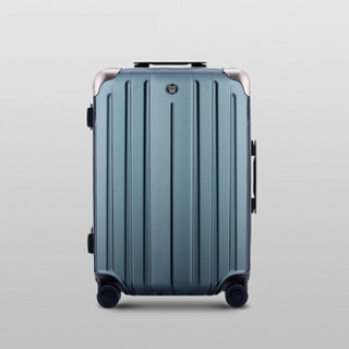 GENVAS 君华仕 拉杆箱 24英寸窄边框旅行箱 时尚轻盈铝框箱行李箱 TSA海关密码锁 G-1202-243 绿色