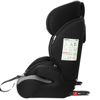 ZazaBaby 儿童汽车安全座椅9月-12岁isofix、latch双接口 2180Pro黑灰