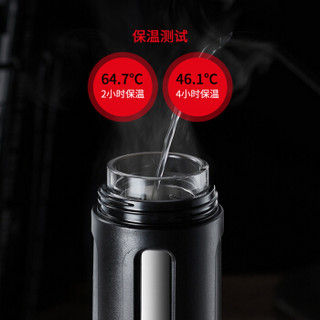 ASD 爱仕达 RWB28B3WG-D 耐热玻璃杯 280ml 帝王黑