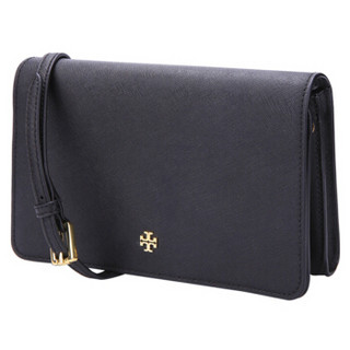 TORY BURCH 汤丽柏琦 侈品 TB女包 黑色皮质单肩斜挎包 49126-001