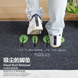 FOOJO 富居 厨房地垫 吸水防油防滑专用耐脏耐磨脚垫 40*60cm+40*120cm树林