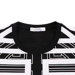 VERSACE 范思哲 男士棉质圆领几何图案长袖T恤衫 V800491R VJ00521 V7008