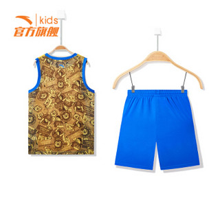 安踏（ANTA）男童装中大童篮球比赛吸湿排汗运动套装A35821203落日黄150