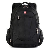 CROSSGEAR 商务双肩包大容量笔记本电脑包17.3英寸USB充电防盗旅行背包男女多功能休闲书包三级包CR-9801I黑色