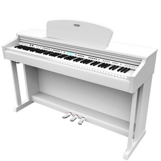 华星电钢琴88键重锤成年人专业智能数码立式电子钢琴家用初学者电子琴钢琴H7白色