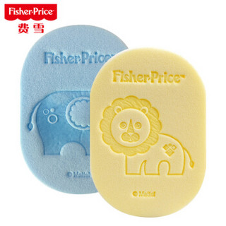 Fisher-Price Fisher Price）婴幼儿沐浴海绵婴儿沐浴棉宝宝洗澡海绵起泡棉  蓝色 婴儿用品