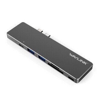 睿因（Wavlink）WL-UHP3405M深灰色 type-c扩展坞 usb-c转HDMI MacBook Pro转换器配件