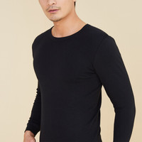 YOUR SUN 宜而爽 保暖内衣 男士棉质保暖内衣套装纯棉亲肤柔软透气秋衣秋裤 保暖套装 CB11黑 M/165