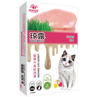 拍拖宝贝琼露猫流质零食宠物成幼猫湿粮罐头鸡肉猫条10g*16