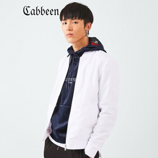 CABBEEN 卡宾 男装时尚白色棒球领青年夹克衫秋外套潮流帅气简约上衣B 3183138528