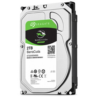 SEAGATE 希捷 酷鱼BarraCuda系列 3.5英寸 台式机硬盘 2TB (SMR、5400rpm、256MB) ST2000DM005