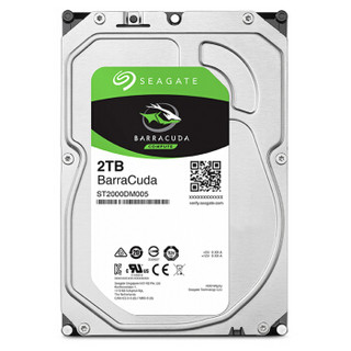 SEAGATE 希捷 酷鱼BarraCuda系列 3.5英寸 台式机硬盘 2TB (SMR、5400rpm、256MB) ST2000DM005