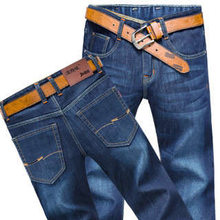 北极绒（Bejirog）牛仔裤男时尚舒适商务休闲直筒长裤 N8903 蓝色 31
