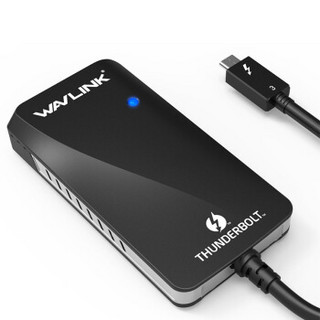 睿因（Wavlink）WS-UTA01H 雷电3转双HDMI转化器 4K高清扩展 thunderbolt3接口分屏器 type-c扩展坞