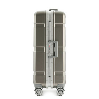antler 安特丽 铝框拉杆箱男女行李箱 20英寸登机箱商务万向轮密码箱PC旅行箱包子 A826 铜色