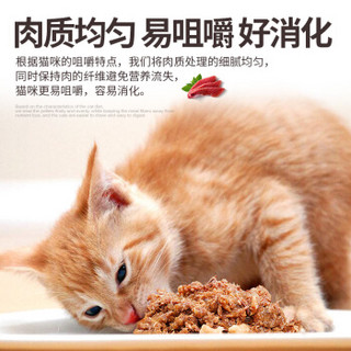 华畜  猫零食猫咪罐头成猫幼猫零食猫湿粮单罐装 金枪鱼虾多口味鲜肉猫粮（金枪鱼+虾）175g