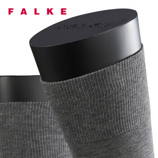 FALKE 德国鹰客 Tiago 丝光棉罗纹商务正装长中筒男袜 浅灰色light greymel. 39-40 14662-3390-39