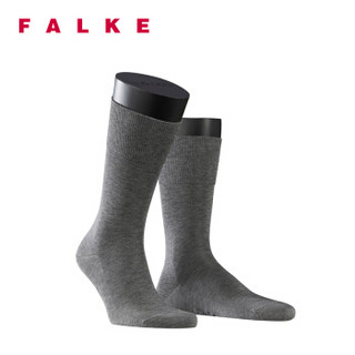 FALKE 德国鹰客 Tiago 丝光棉罗纹商务正装长中筒男袜 浅灰色light greymel. 39-40 14662-3390-39