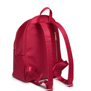 NUCELLE 纽芝兰 双肩包女士韩版旅行背包时尚学院风尼龙布书包 392淘气红