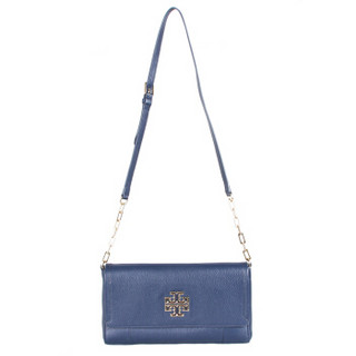 TORY BURCH 汤丽柏琦 奢侈品 TB女包 藏蓝色牛皮单肩斜挎包 48291 417 藏蓝色