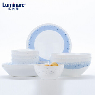 乐美雅（Luminarc）钢化玻璃餐具套装家用餐盘碗碟子大套 迪瓦丽星空套装10件套 P1575