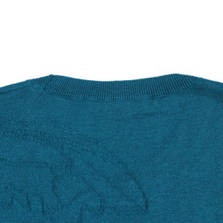 VERSACE COLLECTION 范思哲 奢侈品 男士蓝色蚕丝羊绒圆领针织衫 V700559 VK00145 V1455 XL码