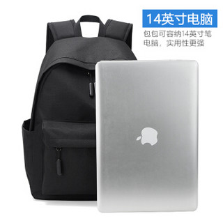 SVVISSGEM  电脑包商务休闲时尚多功能双肩包中高学生旅行书包背包14英寸 SA-9981黑色