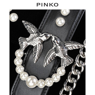 PINKO 2018秋冬新品包袋飞鸟包燕子包 LOVE VELVET PEARLS 1P216KY4YC