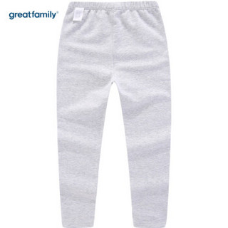 歌瑞家（greatfamily）女童针织长裤春秋新款童装休闲裤时尚 浅灰色130