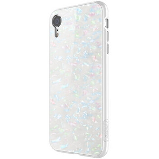 耐尔金（NILLKIN）苹果iPhone XR手机壳 彩贝系列万磁王玻璃手机保护壳/保护套 白色