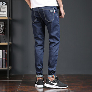 金盾（KIN DON）牛仔裤 新款男士时尚简约纯色牛仔长裤B337-9010蓝色36