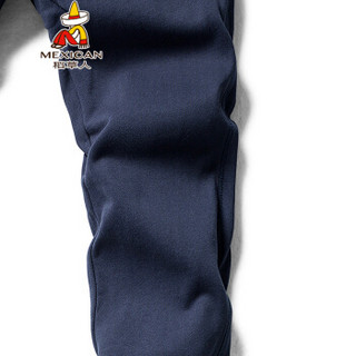 稻草人（MEXICAN）卫裤男士修身小脚裤户外运动休闲长裤男 MBYB0014 深蓝色 XL