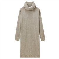 GIORDANO 佐丹奴 女装连衣裙 女裙樽领长袖针织连衣裙 054681300019302