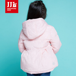 季季乐（JJLKIDS Partner Club）童装女童棉服冬季纯色棉衣保暖外套 GDA73236 藕粉 110