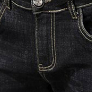 金盾（KIN DON）牛仔裤 新款男士时尚百搭复古弹力直筒长裤B235-843黑色28