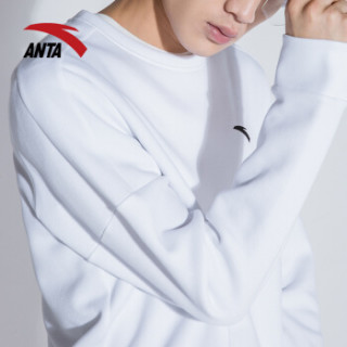 安踏 综训系列 95837703-1 长袖t恤男装套头衫卫衣针织跑步休闲运动服