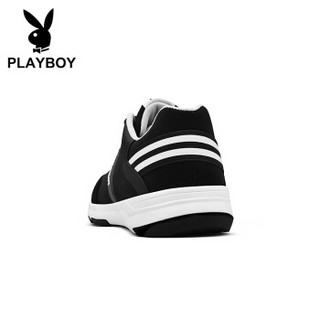 PLAYBOY 花花公子 花花公子（PLAYBOY）休闲保暖户外加绒雪地靴子男高帮棉鞋男 DA75127 黑色 41