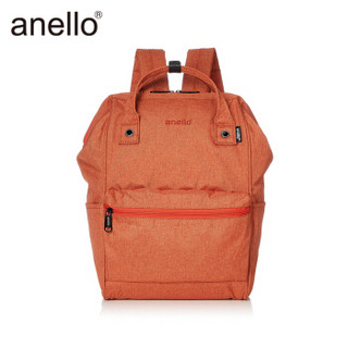 anello 阿耐洛 自营旗舰店 高密度涤纶混色旅行素色麻布双肩背包B2261橘色
