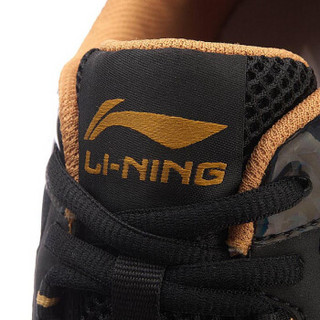 LI-NING 李宁 羽毛球系列 男 羽毛球训练鞋 AYTN043 标准黑/赤金色 43码